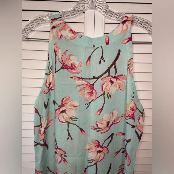 Charlie Paige Women’s Sleeveless Halter Neck Mini Dress Blue Pink Floral Medium - Picture 8 of 14